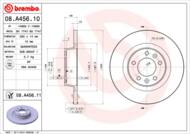 08.A456.11 - Tarcza hamulcowa BREMBO /tył/ FIAT SCUDO 07-