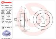 08.A602.11 - Tarcza hamulcowa BREMBO /tył/ HYUNDAI ACCENT 05-