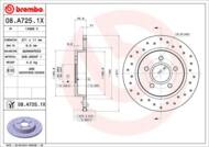 08.A725.1X - Tarcza hamulcowa BREMBO /tył/ FORD FOCUS 11-