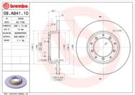 08.A841.10 - Tarcza hamulcowa BREMBO /tył/ LAND ROVER DEFENDER 98-