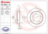 08.B304.10 - Tarcza hamulcowa BREMBO SUZUKI JIMNY 05-