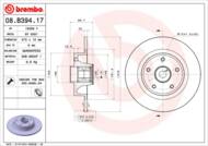 08.B394.17 - Tarcza hamulcowa BREMBO /tył/ RENAULT MEGANE II 05-