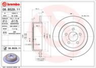 08.B529.11 - Tarcza hamulcowa BREMBO /tył/ JEEP CHEROKEE 08-