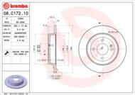 08.C172.10 - Tarcza hamulcowa BREMBO /tył/ KIA RIO III 11-