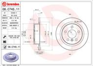 08.C745.11 - Tarcza hamulcowa BREMBO /tył/ MINI COOPER,ONE 13-