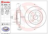 08.N233.11 - Tarcza hamulcowa BREMBO /tył/ JEEP GRAND CHEROKEE 10-