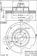 09.3023.20 - Tarcza hamulcowa BREMBO FIAT UNO TURBO IE 85-93 WEN.