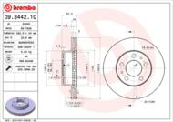 09.3442.10 - Tarcza hamulcowa BREMBO VOLVO 240 74-93 WEN.