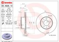 09.4629.10 - Tarcza hamulcowa BREMBO VOLVO 240-260 74-93