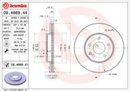 09.4869.41 - Tarcza hamulcowa BREMBO DB W202 C-KLASA 93-00 WENT.