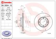 09.5004.10 - Tarcza hamulcowa BREMBO HYUNDAI ACCENT 94-99