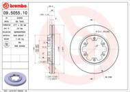 09.5055.10 - Tarcza hamulcowa BREMBO NISSAN TERRANO 87-06