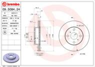 09.5084.24 - Tarcza hamulcowa BREMBO TOYOTA COROLLA 87-95