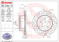 09.5182.10 - Tarcza hamulcowa BREMBO /tył/ FERRARI 512TR 92-95