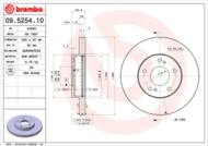 09.5254.10 - Tarcza hamulcowa BREMBO NISSAN MAXIMA QX 94-00 2.0