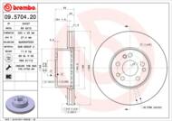 09.5704.20 - Tarcza hamulcowa BREMBO DB W140 S-KLASA 91-95