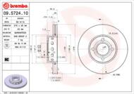 09.5724.10 - Tarcza hamulcowa BREMBO VAG 80 91-96 2.8 V6