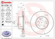 09.5726.10 - Tarcza hamulcowa BREMBO /przód/ DB W140 S-KLASA 91-93