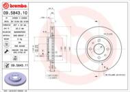 09.5843.11 - Tarcza hamulcowa BREMBO FIAT STILO 01-