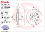 09.5843.31 - Tarcza hamulcowa BREMBO 257x22 /przód/ FIAT