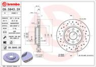 09.5843.3X - Tarcza hamulcowa BREMBO FIAT GRANDE PUNTO 05-