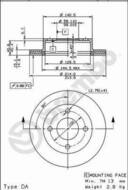 09.5919.20 - Tarcza hamulcowa BREMBO NISSAN MICRA 87-88