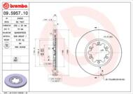 09.5957.10 - Tarcza hamulcowa BREMBO MAZDA B2000 85-96