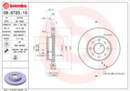 09.6725.10 - Tarcza hamulcowa BREMBO FIAT PALIO 97-