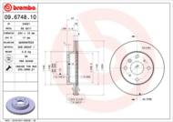 09.6748.10 - Tarcza hamulcowa BREMBO DAIHATSU APPLAUSE 89-00