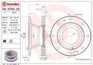 09.6763.20 - Tarcza hamulcowa BREMBO /przód/ IVECO 322x30