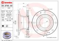 09.6763.60 - Tarcza hamulcowa BREMBO /tył/ IVECO EUROCARGO 100 06-07