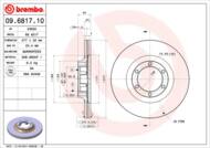 09.6817.10 - Tarcza hamulcowa BREMBO MITSUBISHI PAJERO 83-91