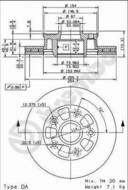 09.6851.10 - Tarcza hamulcowa BREMBO /przód/ MAZDA 929 87-91 (-ABS)