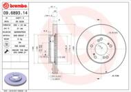 09.6893.11 - Tarcza hamulcowa BREMBO HONDA HR-V 99-05