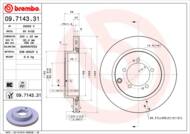 09.7143.31 - Tarcza hamulcowa BREMBO MITSUBISHI LANCER EVO VIII 04-05 T