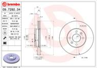 09.7292.34 - Tarcza hamulcowa BREMBO RENAULT LAGUNA 94-01