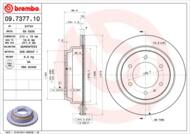 09.7377.10 - Tarcza hamulcowa BREMBO /tył/ OPEL FRONTERA 95-04