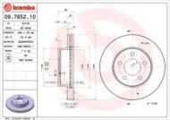 09.7652.10 - Tarcza hamulcowa BREMBO FORD RANGER 99-