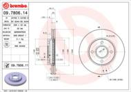 09.7806.14 - Tarcza hamulcowa BREMBO 258x22 /przód/ FORD