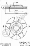 09.7806.75 - Tarcza hamulcowa BREMBO 258x22 /przód/ FORD