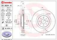 09.8004.41 - Tarcza hamulcowa BREMBO /przód/ ALFA ROMEO MITO 08-