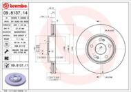 09.8137.11 - Tarcza hamulcowa BREMBO RENAULT LAGUNA 95-01