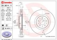 09.8614.11 - Tarcza hamulcowa BREMBO /przód/ VOLVO 330x32 / S60R/V70