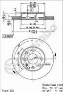 09.8635.75 - Tarcza hamulcowa BREMBO OPEL CORSA C 00-06 WENT.