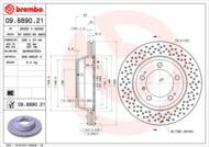 09.8890.21 - Tarcza hamulcowa BREMBO /tył/ PORSCHE BOXSTER 99-