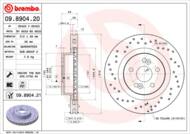 09.8904.21 - Tarcza hamulcowa BREMBO RENAULT MEGANE II 04- 2.0 SPORT