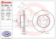 09.8955.10 - Tarcza hamulcowa BREMBO JAGUAR XJ6 89-97