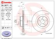 09.9077.11 - Tarcza hamulcowa BREMBO SUBARU FORESTER 02-