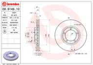 09.9149.10 - Tarcza hamulcowa BREMBO MITSUBISHI SPACE GEAR 94-00