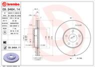 09.9464.11 - Tarcza hamulcowa BREMBO FORD FOCUS II 04-11